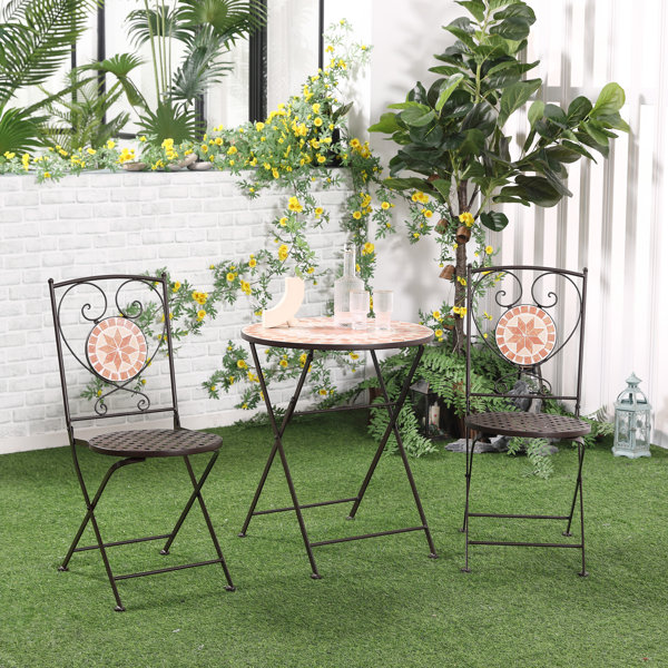 Small outdoor deals wrought iron table